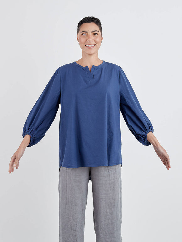 CUT LOOSE - Organic Poplin Balloon Slv Top