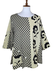 Yasuko Button Blouse - KFD-203 - Black