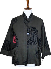 Yasuko Pouch Pocket Jacket - TE-169 - Charcoal