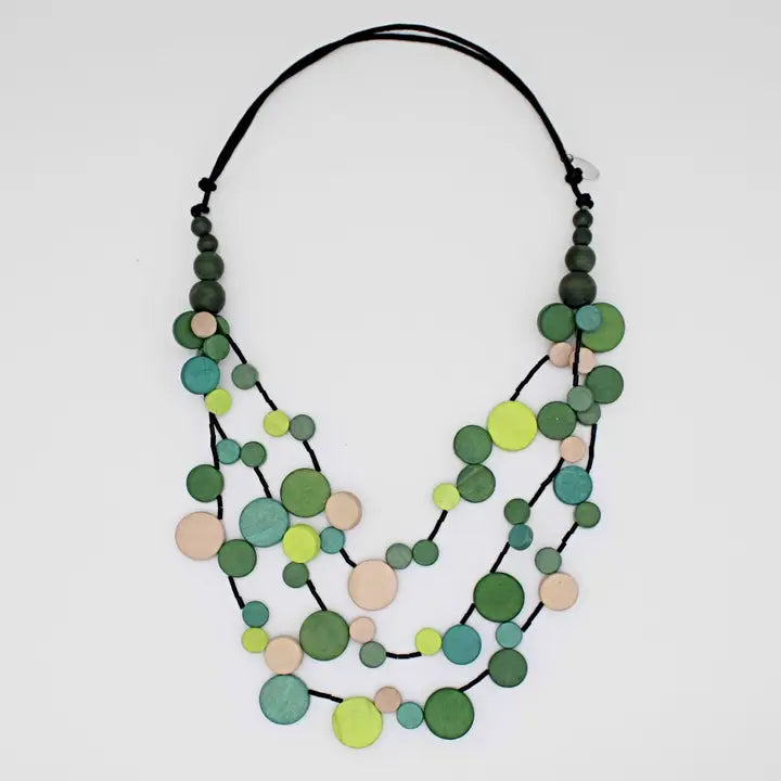 SYLCA Green Multi Strand Millie Necklace
