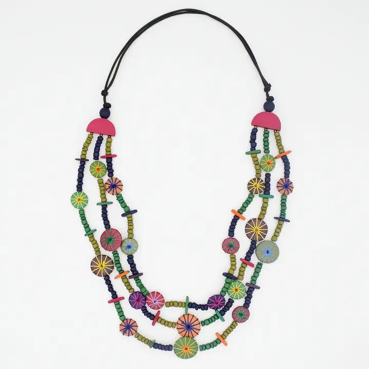 SYLCA Multicolor Teagan Triple Necklace