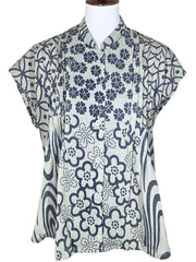 Yasuko Pintuck Blouse - PS-126 - Silver
