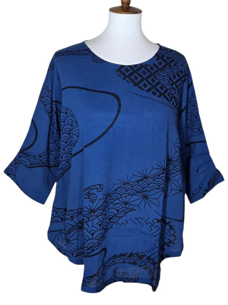 Yasuko Essential Blouse - KW-176 - Indigo