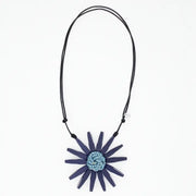 SYLCA Navy Amaya Flower Statement Necklace - BP23N13 - NAVY