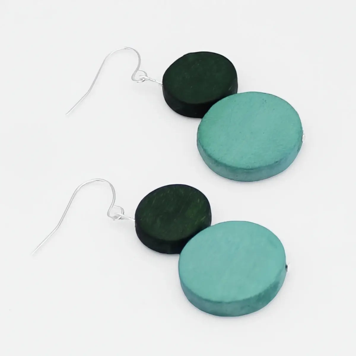 SYLCA Green Georgie Two Bead Drop Earrings