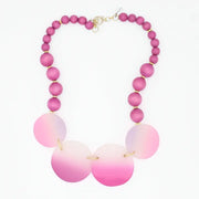SYLCA Pink Mirage Statement Necklace - SD26N13 - PINK