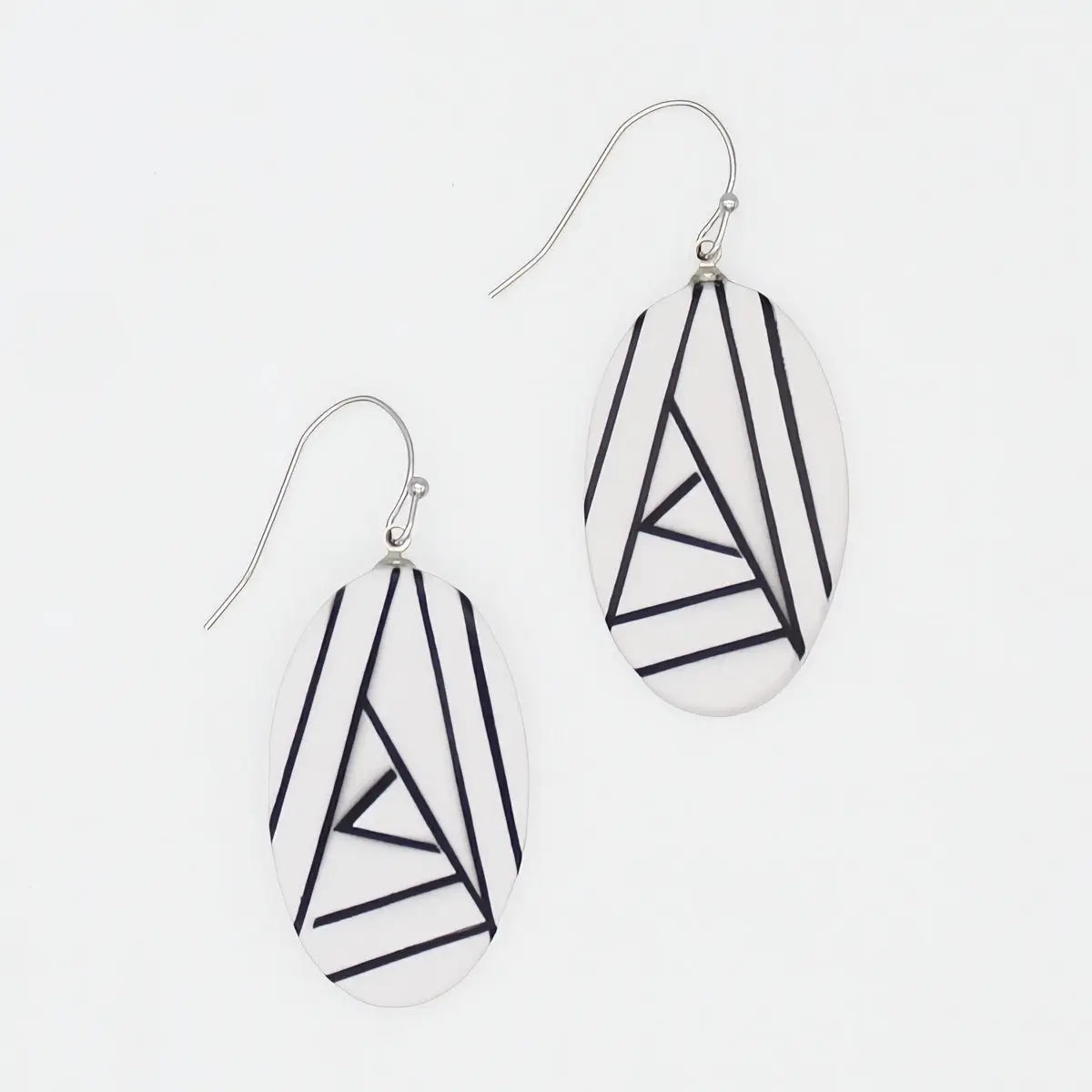 SYLCA White Modern Muse Statement Earring - LS26E11 - WHITE