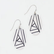 SYLCA White Modern Muse Statement Earring - LS26E11 - WHITE