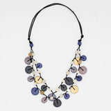 SYLCA Purple Juliette Drop Double Strand Necklace