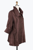 DAMEE Shimmery Signature Swing Jacket-200-ESPRESSO