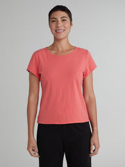CUT LOOSE Light Lycra Jersey Short Sleeve Fitted Tee - 2015086