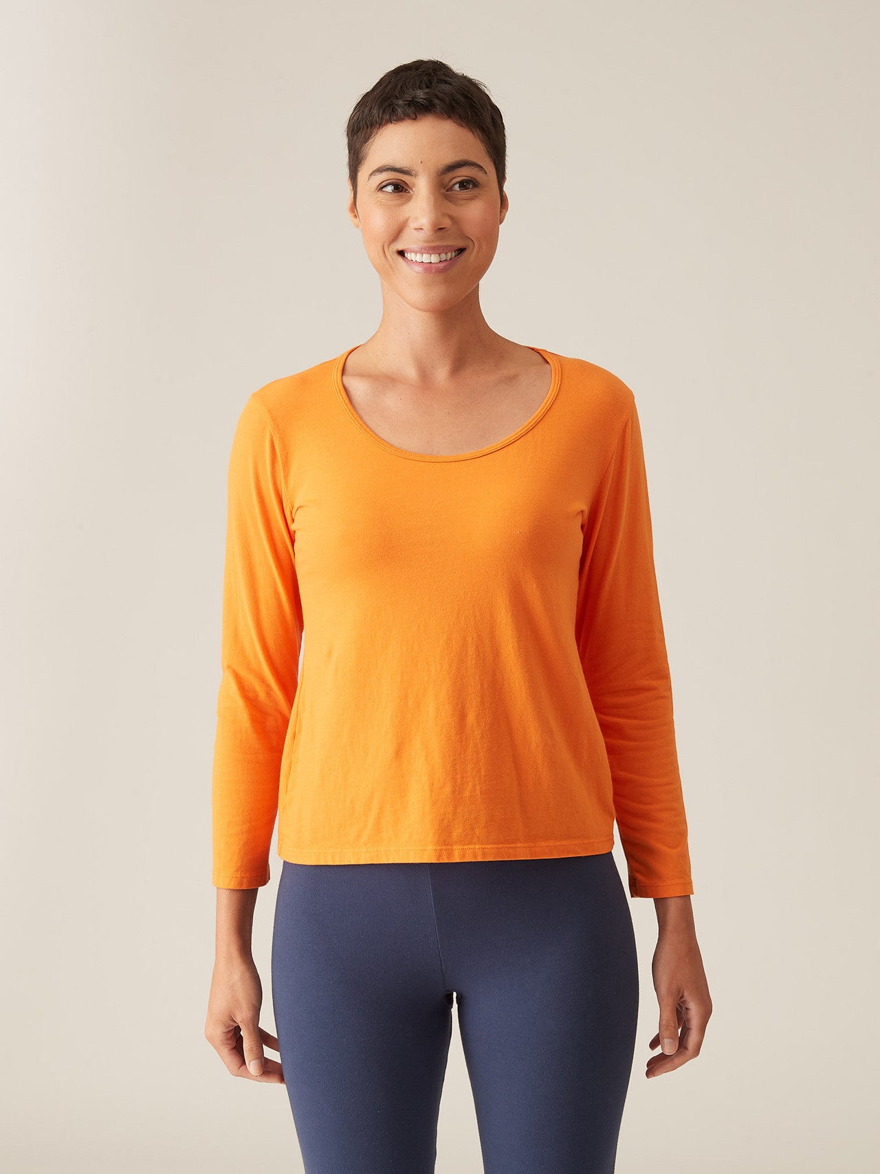 CUT LOOSE - Light Lycra Jersey 3/4 Slv Scoopneck Top - 2016795