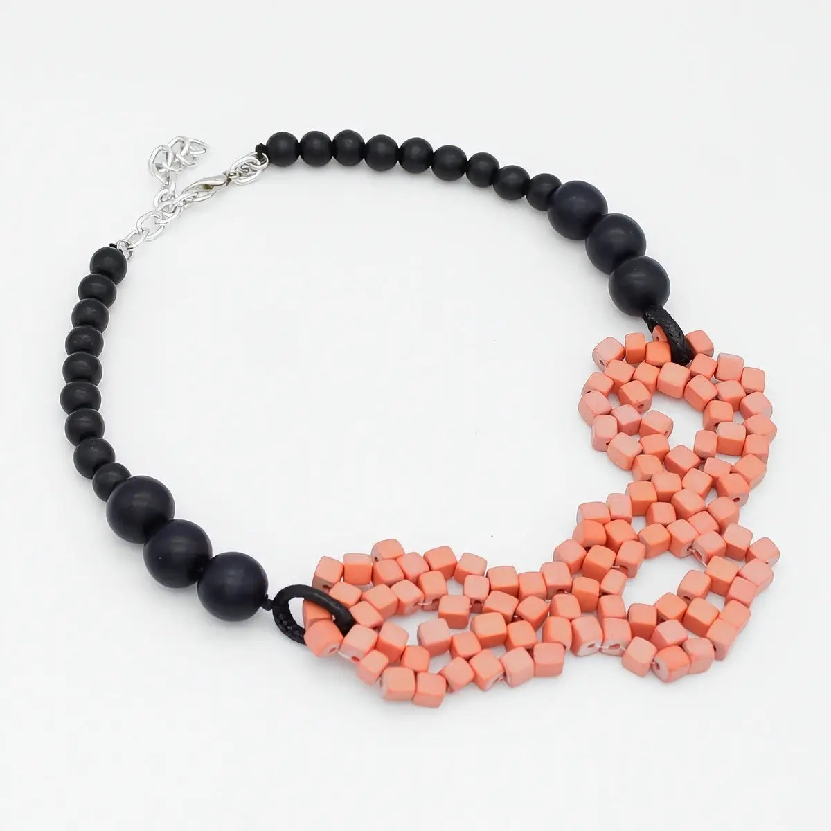 SYLCA Peach Mosaic Statement Necklace - SD26N20 - PEACH