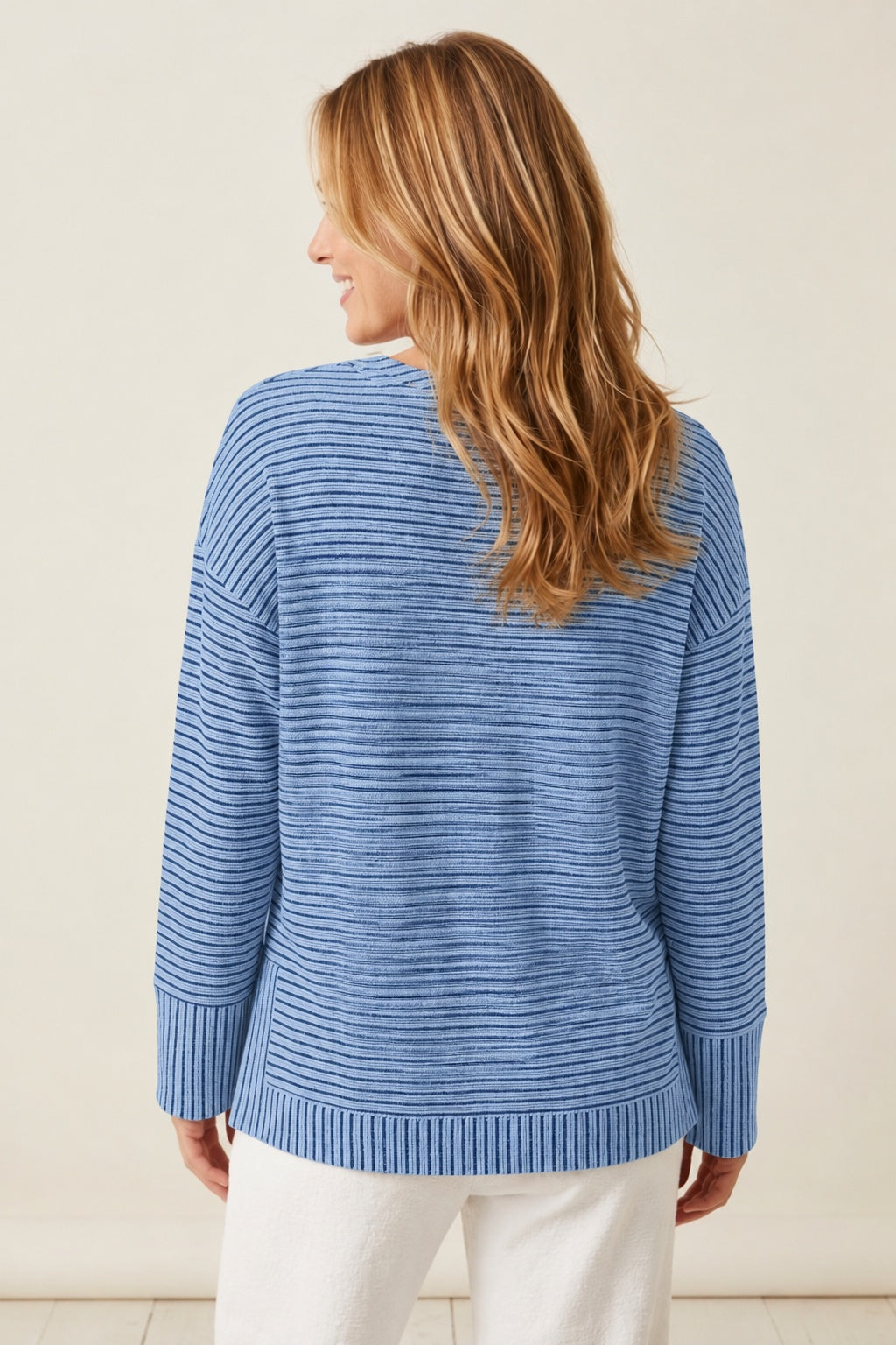 Habitat Catalina Knit Stripe Grove Pullover - 21903 - RIVIERA
