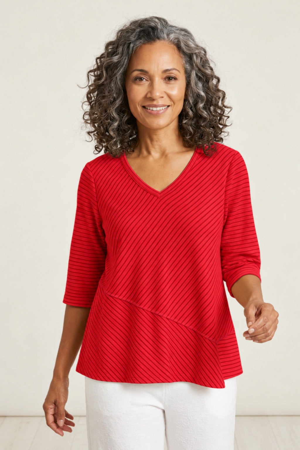 Habitat Catalina Knit Stripe Seamed Top - 21937 - POPSICLE