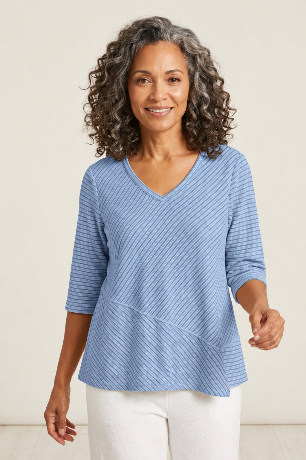 Habitat Catalina Knit Stripe Seamed Top - 21937 - RIVIERA