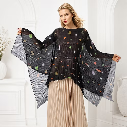 Vanite Couture Multicolor Confetti Shawl - 22221
