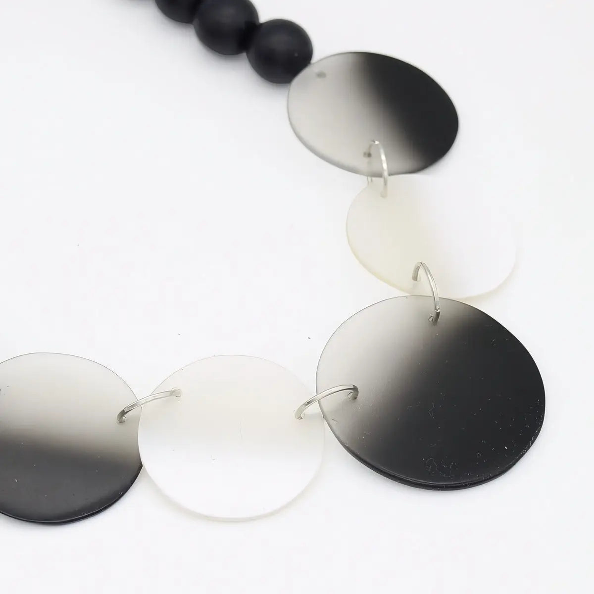 SYLCA Black Mirage Statement Necklace - SD26N13 - BLACK