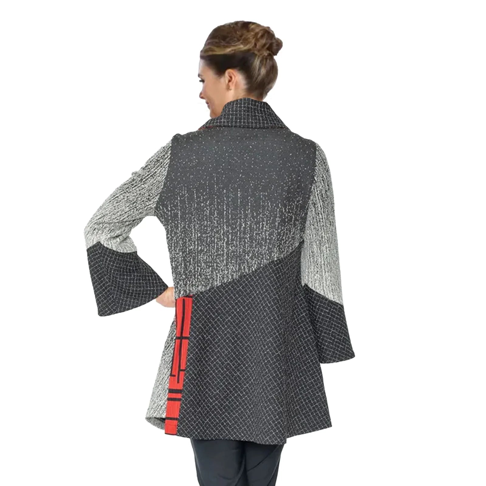 IC COLLECTION Jacket - 6907J - BLACK AND RED