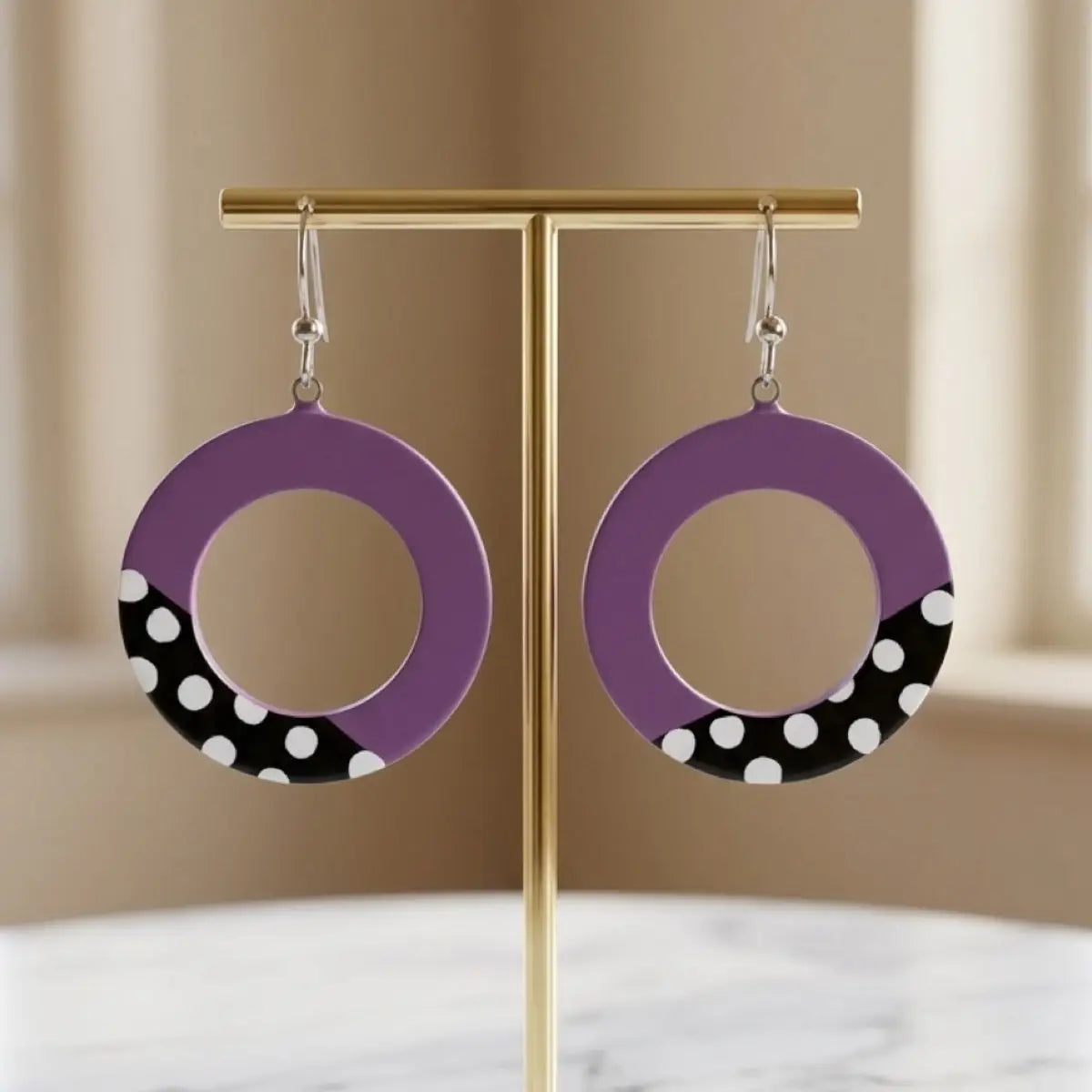 SYLCA Purple Inez Earrings - LS25E10 - PURPLE