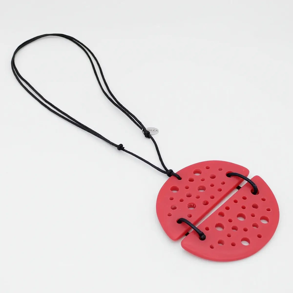 SYLCA Coral Symmetry Pendant Necklace