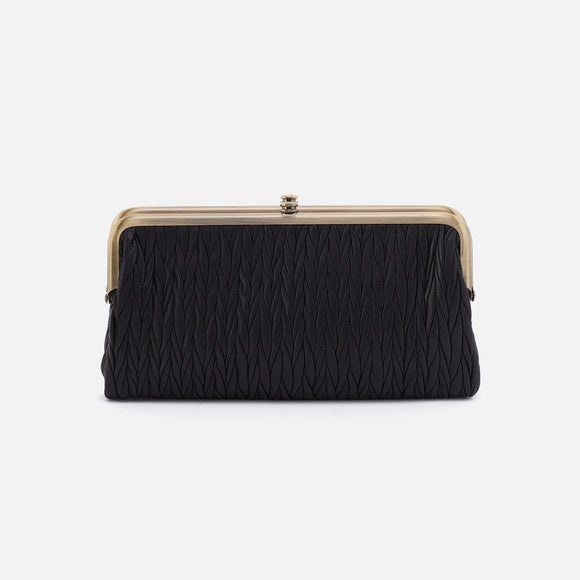 HOBO - Lauren Clutch- Wallet - BLACK SOFT PLEATED LEATHER