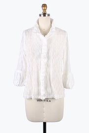 DAMEE SPARKLING OGEE RUFFLE JKT- 2397 - WHT