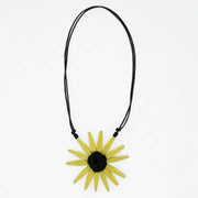 SYLCA Chartreuse Amaya Flower Statement Necklace - BP23N13 - CHARTREUSE