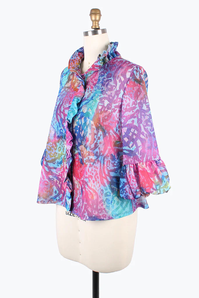 DAMEE COLORFUL UNDERSEA RUFFLE JKT - 2403 - PNK