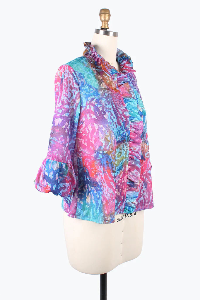 DAMEE COLORFUL UNDERSEA RUFFLE JKT - 2403 - PNK