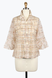 DAMEE SPARKLING GRID PEPLUM JKT - 2424 - RGD