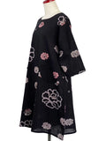 MONA LISA by Pure Fit - 243195A-33-BK - Circle Pocket Tunic - Blossom Print - Black (33)