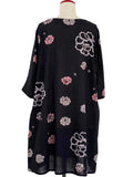 MONA LISA by Pure Fit - 243195A-33-BK - Circle Pocket Tunic - Blossom Print - Black (33)