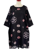 MONA LISA by Pure Fit - 243195A-33-BK - Circle Pocket Tunic - Blossom Print - Black (33)