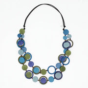 SYLCA Circle Cut Out Necklace - BP25N30 - BLUE