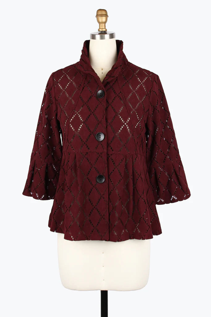 DAMEE VELVETEEN HARLEQUIN SHORT JKT - 2469-MAR