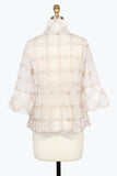 DAMEE METALLIC CHENILLE PLAID SHORT JACKET - 2484-RGD