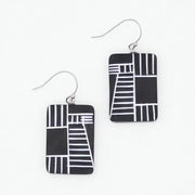 SYLCA Black Geovibe Drop Earring - LS25E22 - BLACK