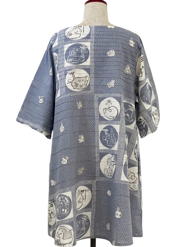 MONA LISA by Pure Fit - 253045-2-LP - Pintuck Tunic - Eto Print - Light Purple (J)