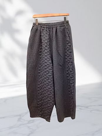 Vanite Couture Textured Lantern Pants - 25861 - BLACK