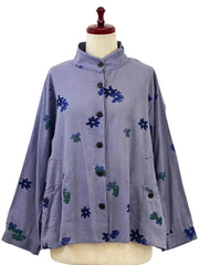 MONA LISA by Pure Fit - Circle Pocket Jacket - Sakura Print - 263370-PU - PURPLE (J)