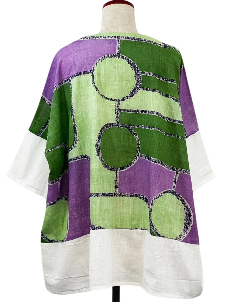 MONA LISA by Pure Fit - Panel Jacket - Modern Geometric Print - 263419-NT - NATURAL (G)