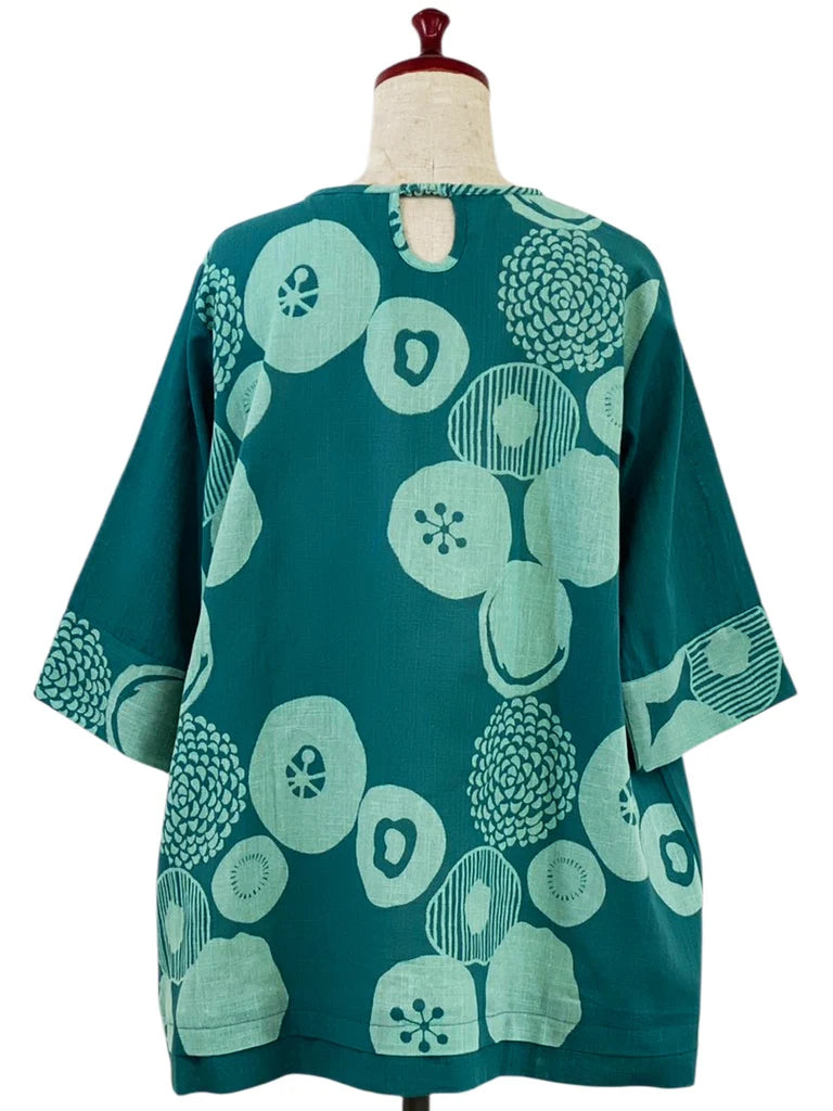 MONA LISA by Pure Fit - Panel Tunic - Kiku Pop Print - 263421-GE - GREEN (H)
