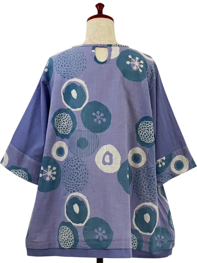 MONA LISA by Pure Fit - Panel Tunic - Kiku Pop Print - 263421-PU - PURPLE (J)