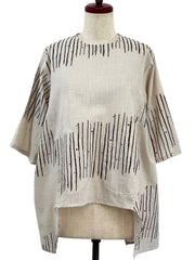 MONA LISA by Pure Fit - Geometric Flow Pullover - Zen Print - 263428-LG - LIGHT GREY (B)