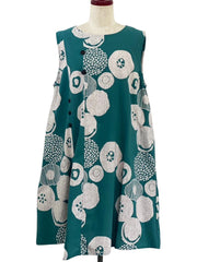 MONA LISA by Pure Fit - Button Accent Jumper - Kiku Pop Print - 263434-GE - GREEN (H)