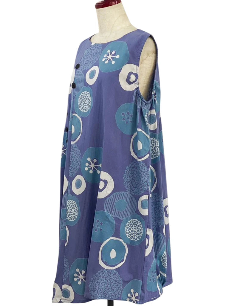 MONA LISA by Pure Fit - Button Accent Jumper - Kiku Pop Print - 263434-PU - PURPLE (J)