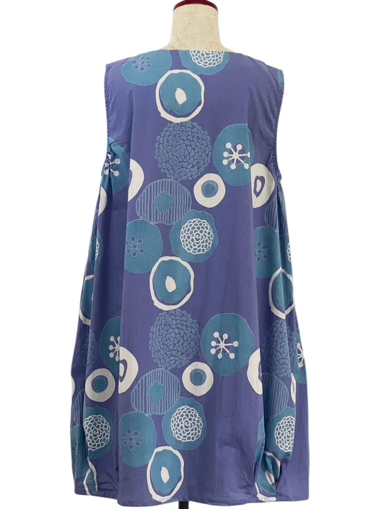MONA LISA by Pure Fit - Button Accent Jumper - Kiku Pop Print - 263434-PU - PURPLE (J)