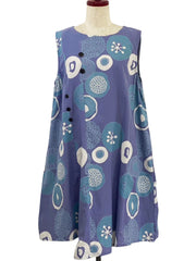 MONA LISA by Pure Fit - Button Accent Jumper - Kiku Pop Print - 263434-PU - PURPLE (J)