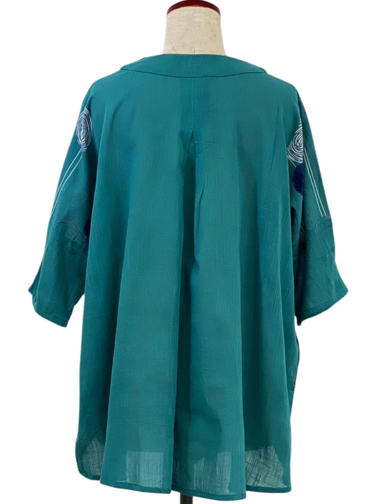 MONA LISA by Pure Fit - Combo Jacket - Scribble Circles Print - 263426-GE - GREEN (H)